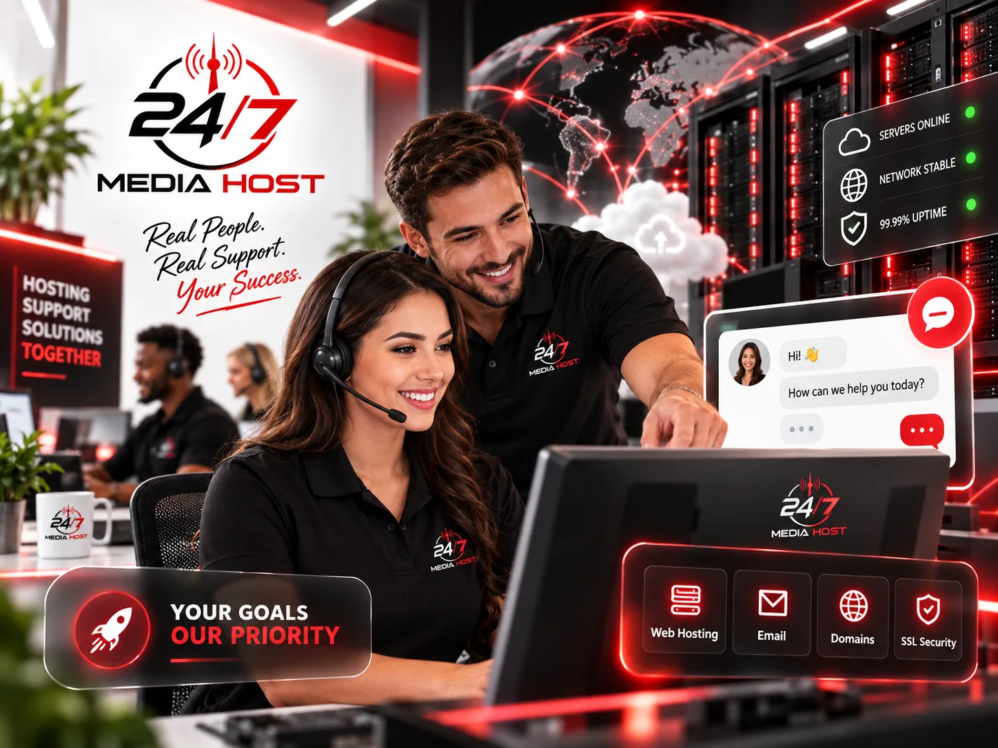 Responsive support for the services your business depends on.